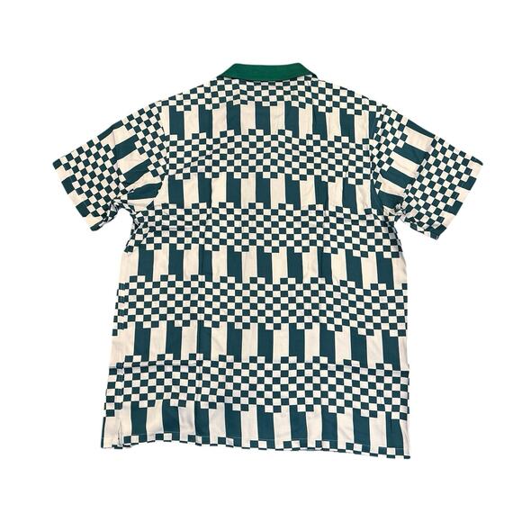 Bogey Boys by Macklemore Checkered Button Up Men's Golf Shirt Green Size XL - Picture 2 of 5
